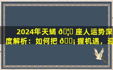2024年天蝎 🦈 座人运势深度解析：如何把 🐡 握机遇，迎接挑战